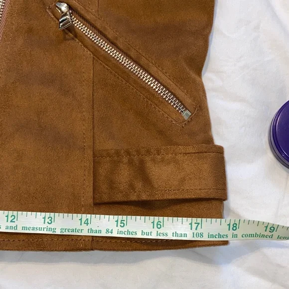 NWOT River Island Brown Fringe Moto Jacket - Picture 13 of 16